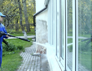 power washing windows
